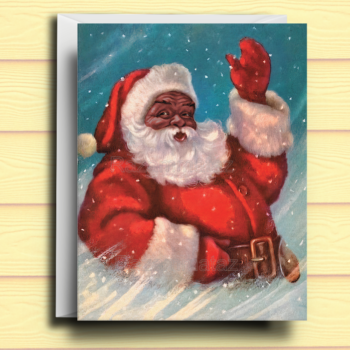 Black Santa Card A